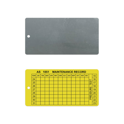 1851 Maintenance Service Record Tags