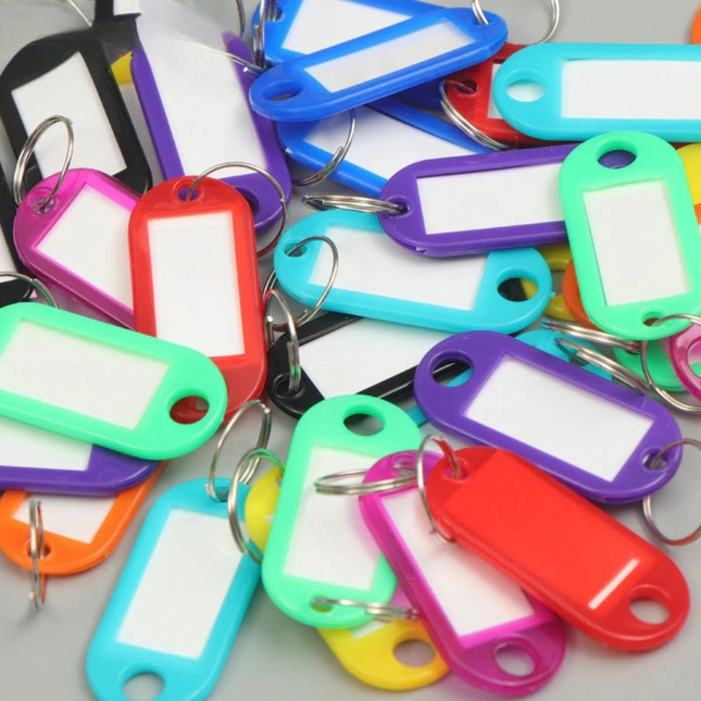 Plastic Car Key Tag With Ring