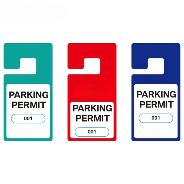 Custom Printed Parking Rear View Mirror Hangers Tags