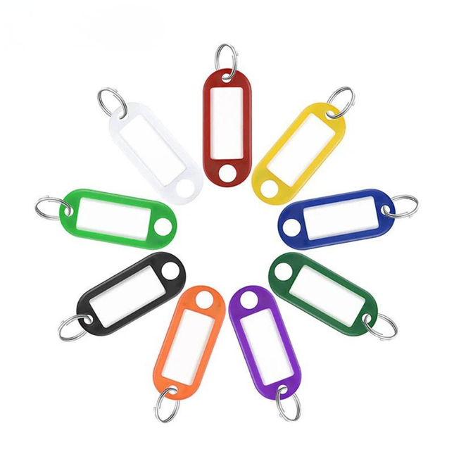 Plastic Car Key Tag With Ring