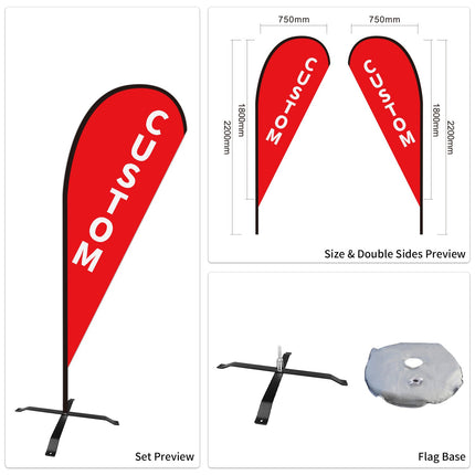 Used Car Dealership Tear Drop Flags