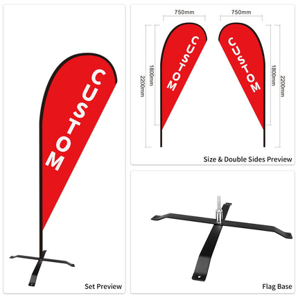 Used Car Dealership Tear Drop Flags