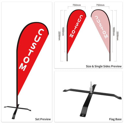 Used Car Dealership Tear Drop Flags