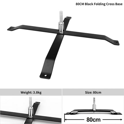 80cm Black Folding Cross Base