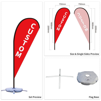 Used Car Dealership Tear Drop Flags