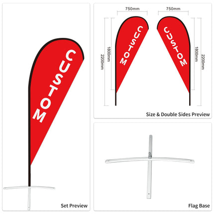 Used Car Dealership Tear Drop Flags