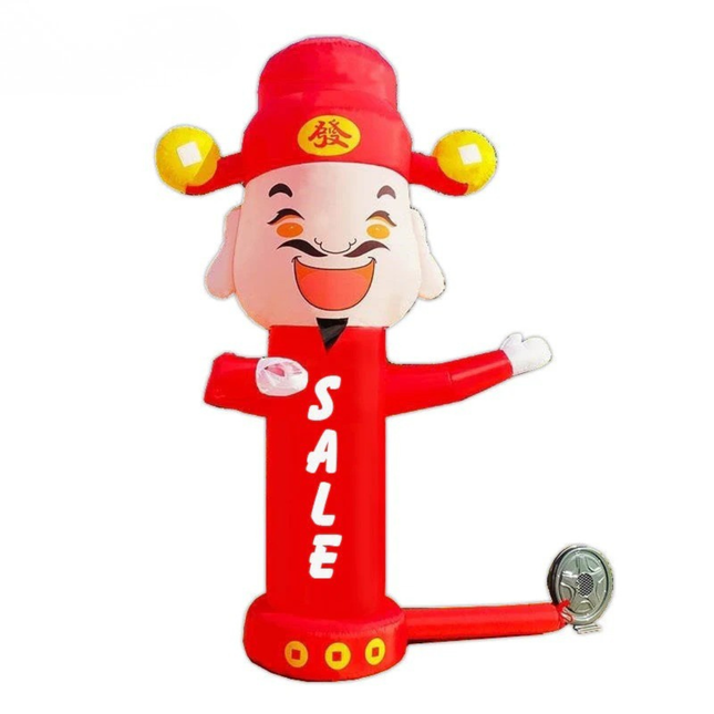 God Of Wealth Car Yard Inflatable Waving Man Custom