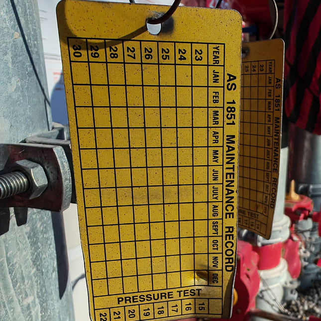 Aluminum Fire Extinguisher Maintenance Record Tag
