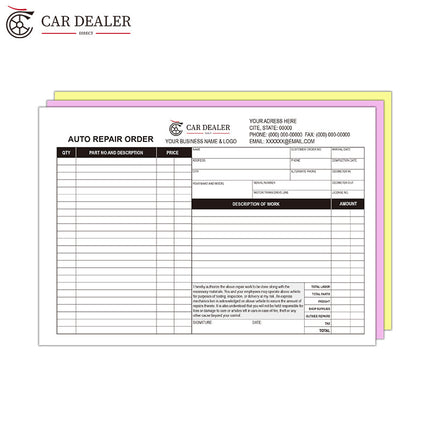Automotive Repair Order Forms